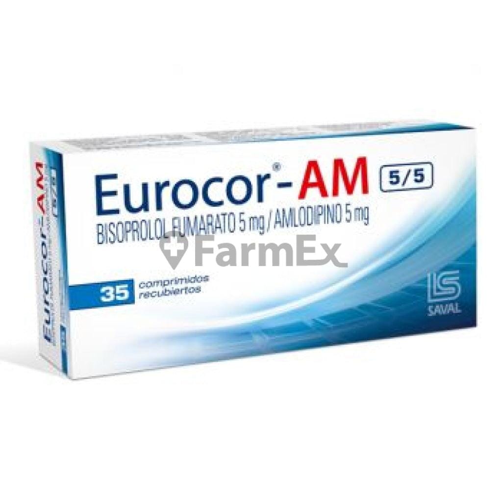 Eurocor AM 5 / 5 x 35 comprimidos Farmex-Fonasa-Persistente
